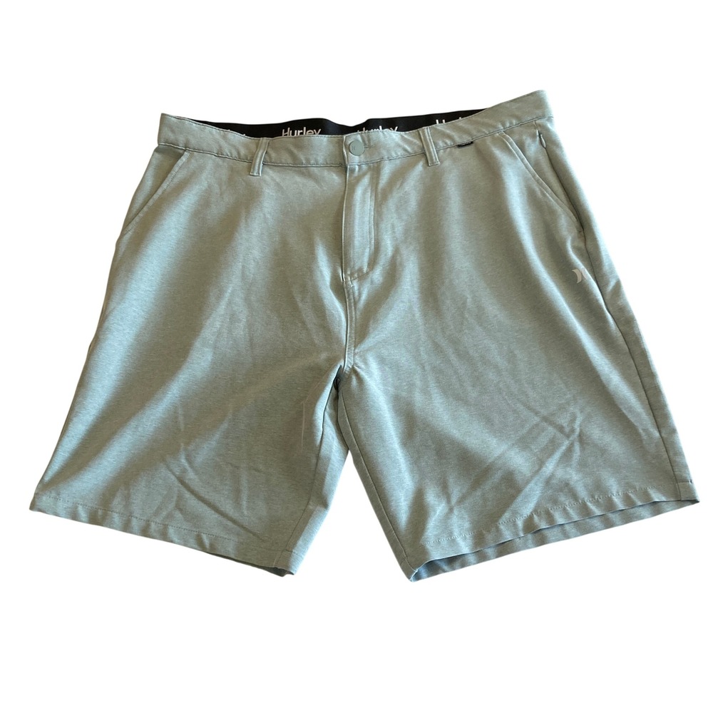 Hurley Mens 40 Hybrid Spacedye Walk Shorts Sage Green HMS24-08577